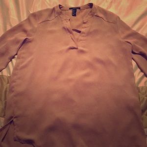 Blush pink quarter sleeve blouse